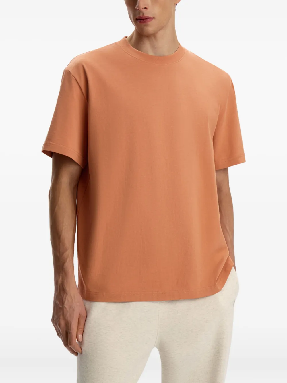 12 STOREEZ Katoenen T-shirt met korte mouwen Oranje