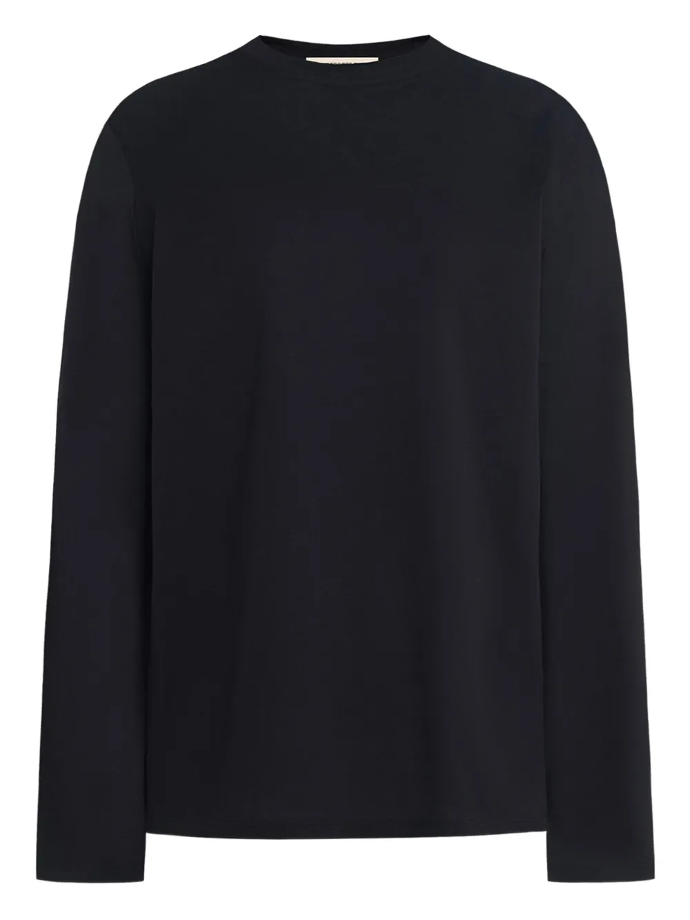 12 STOREEZ Katoenen T-shirt met lange mouwen Zwart