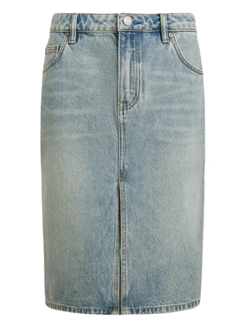 12 STOREEZ front-split denim midi skirt