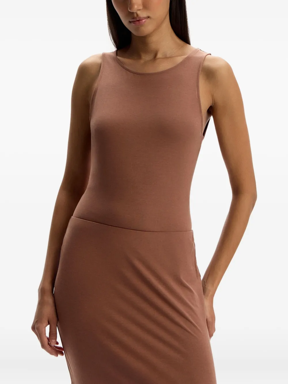 12 STOREEZ Stretch kokerrok Bruin