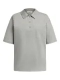 12 STOREEZ pocket-detail polo T-shirt - Grey
