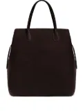 12 STOREEZ zip-top suede tote bag - Brown