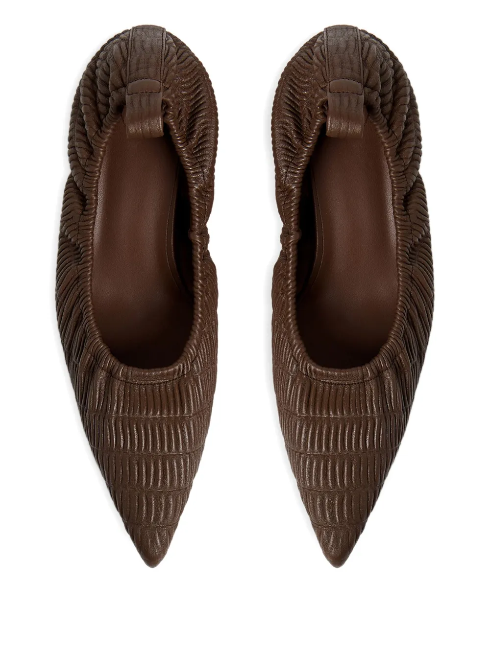 12 STOREEZ 40mm leather pumps Brown