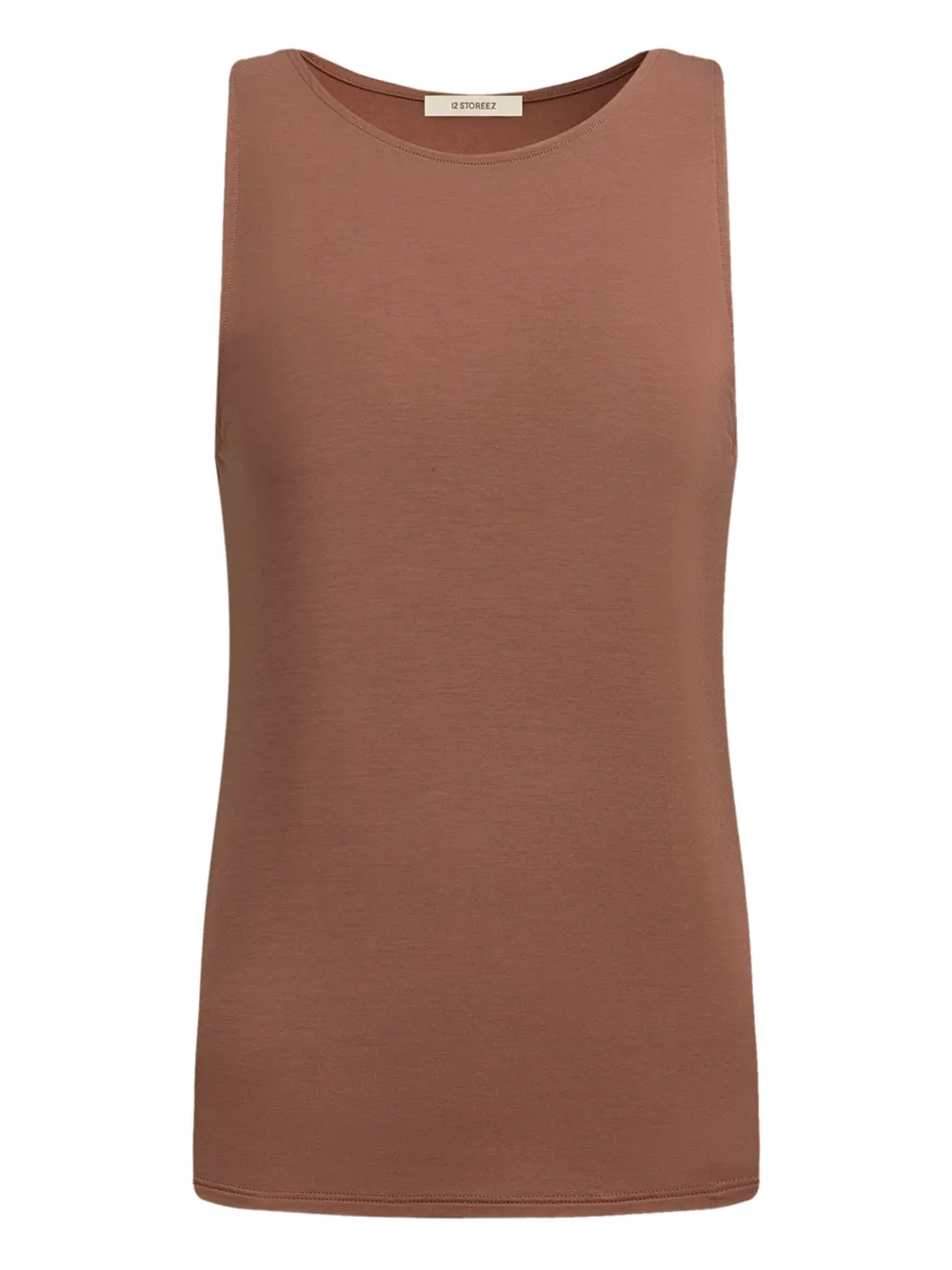 12 STOREEZ Tanktop met logo Bruin