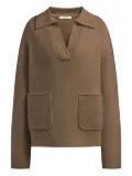 12 STOREEZ polo-neck patch-pocket sweater - Brown