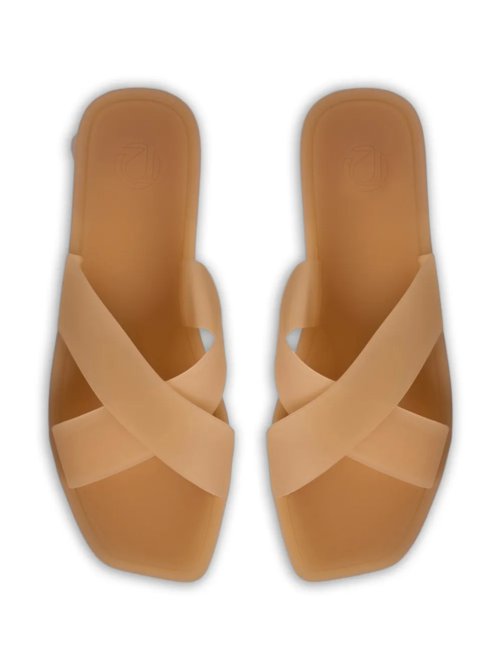 12 STOREEZ Sandalen met gekruiste bandjes Beige
