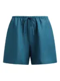 12 STOREEZ Delave drawstring linen shorts - Blue