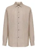 12 STOREEZ linen long-sleeve shirt - Neutrals