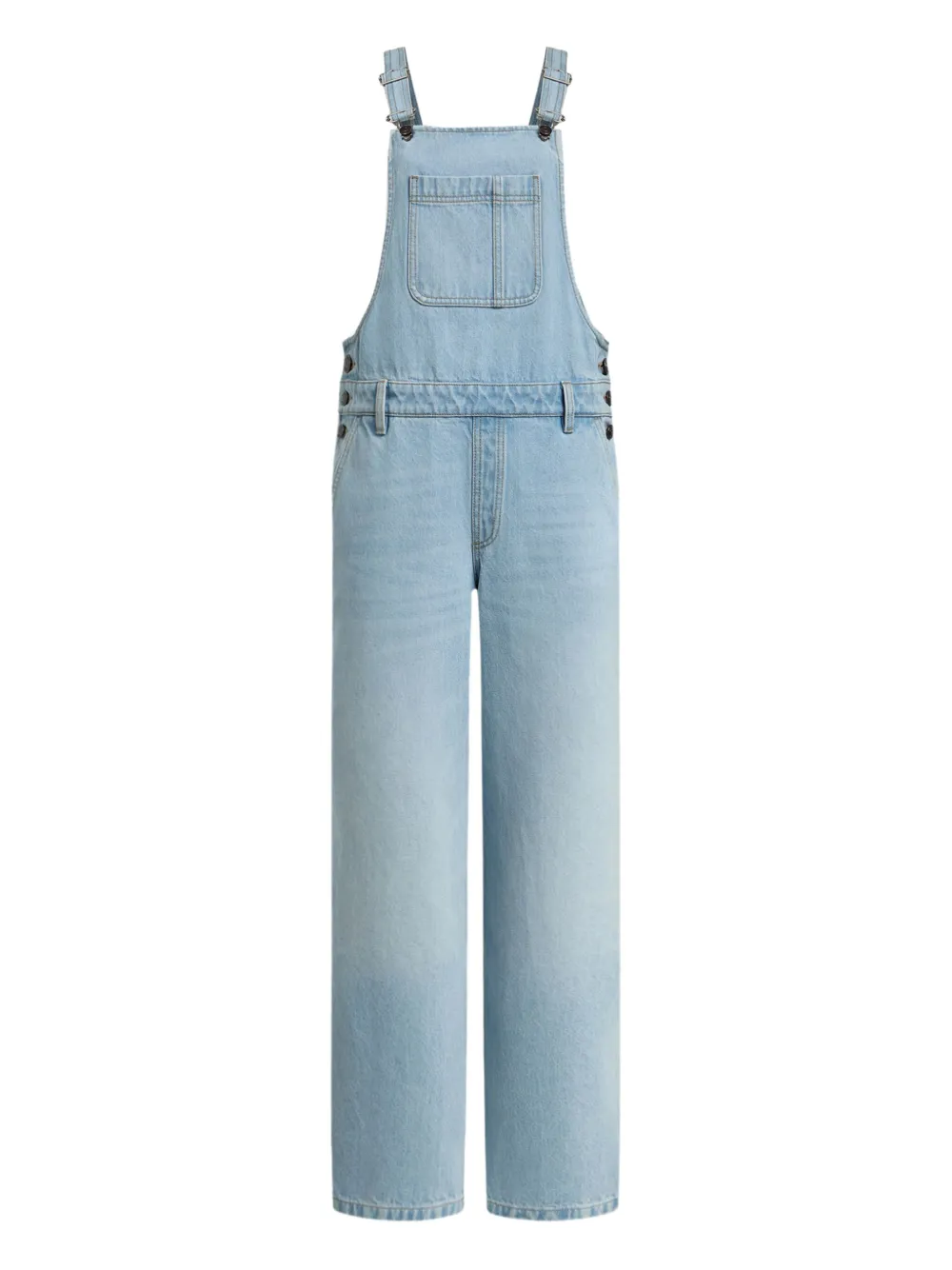 12 STOREEZ Jumpsuit met denim bandje Blauw