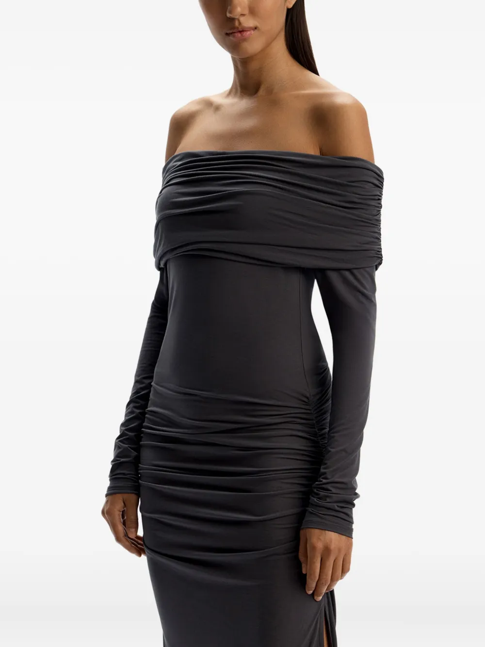 12 STOREEZ Off-shoulder mini-jurk Grijs