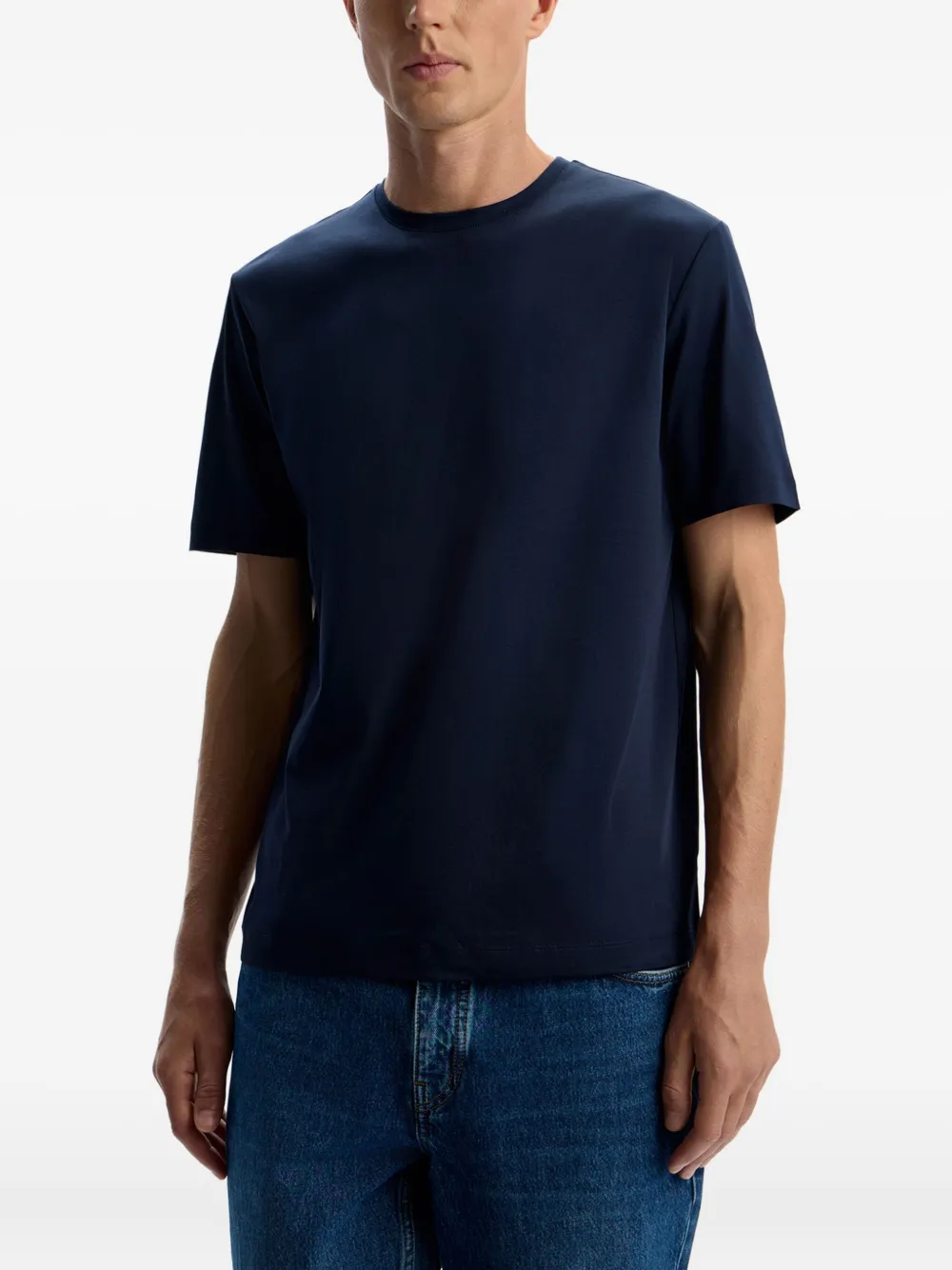 12 STOREEZ Katoenen T-shirt Blauw