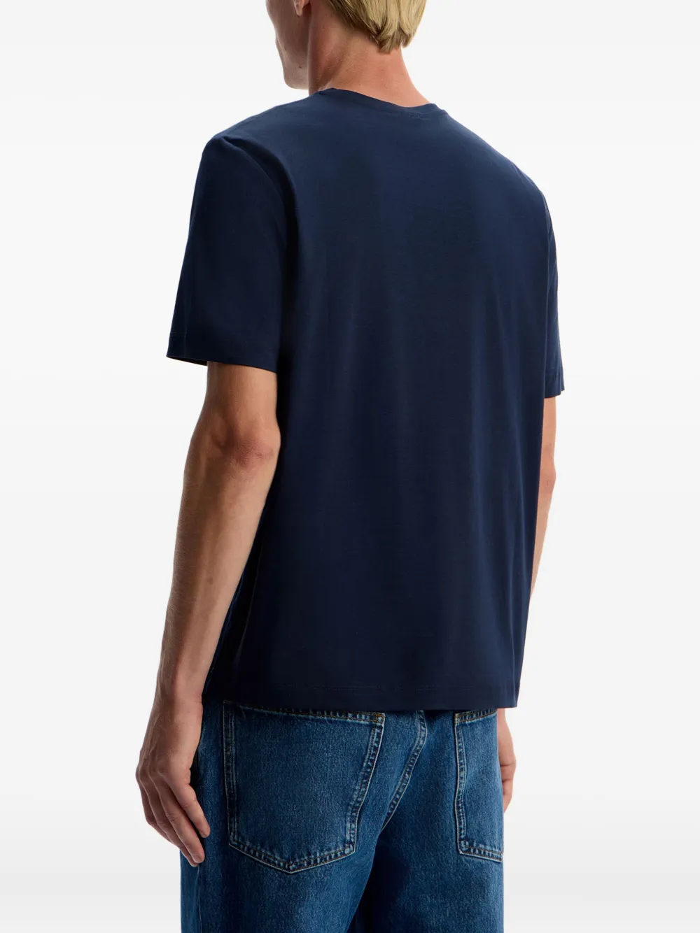 12 STOREEZ Katoenen T-shirt Blauw