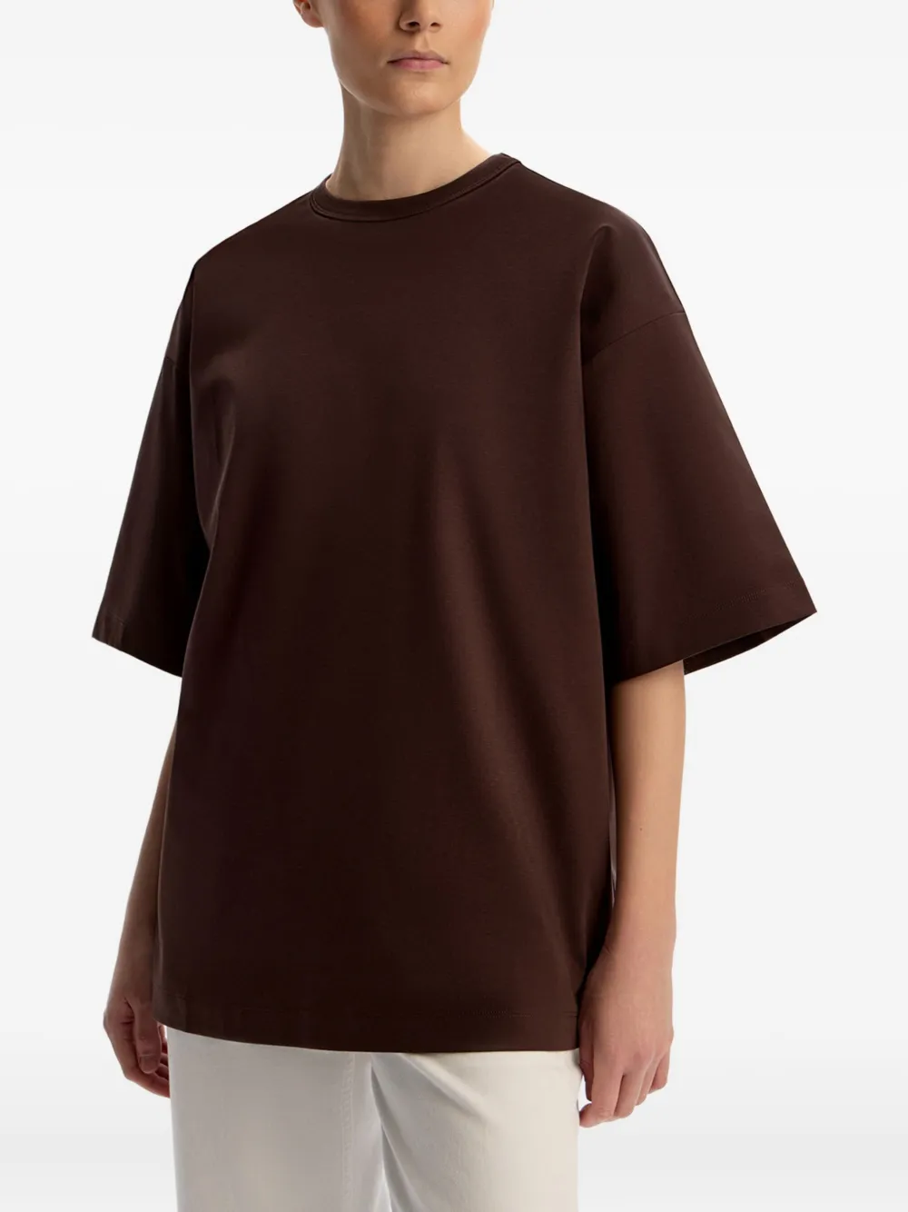 12 STOREEZ Katoenen T-shirt Bruin