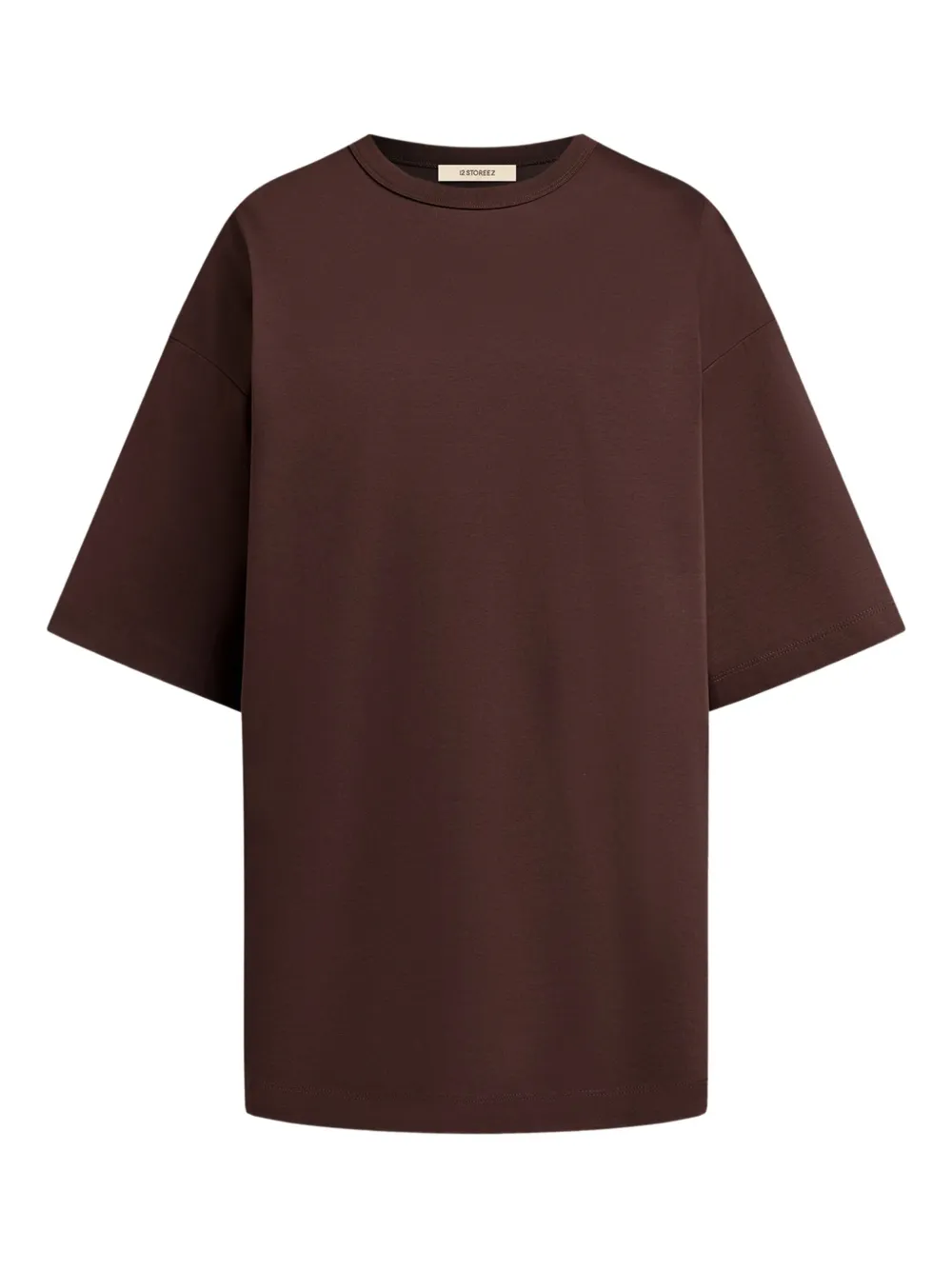 12 STOREEZ Katoenen T-shirt Bruin