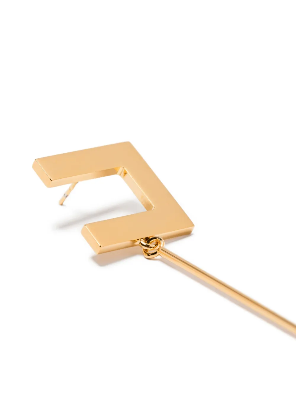 Elisabetta Franchi logo-detail earrings - Goud