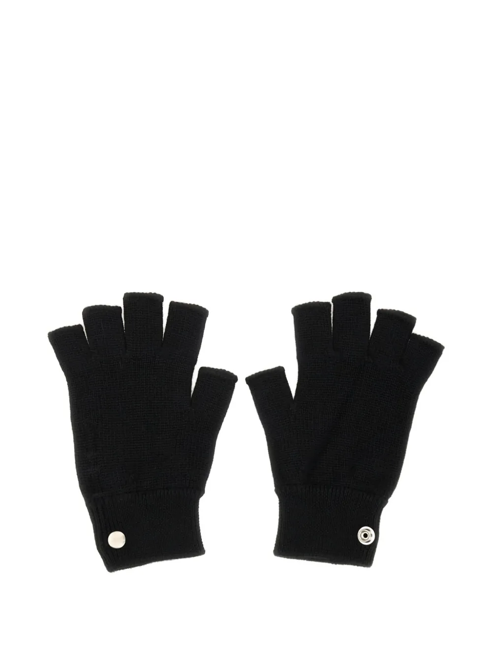 Rick Owens button fingerless gloves - Zwart