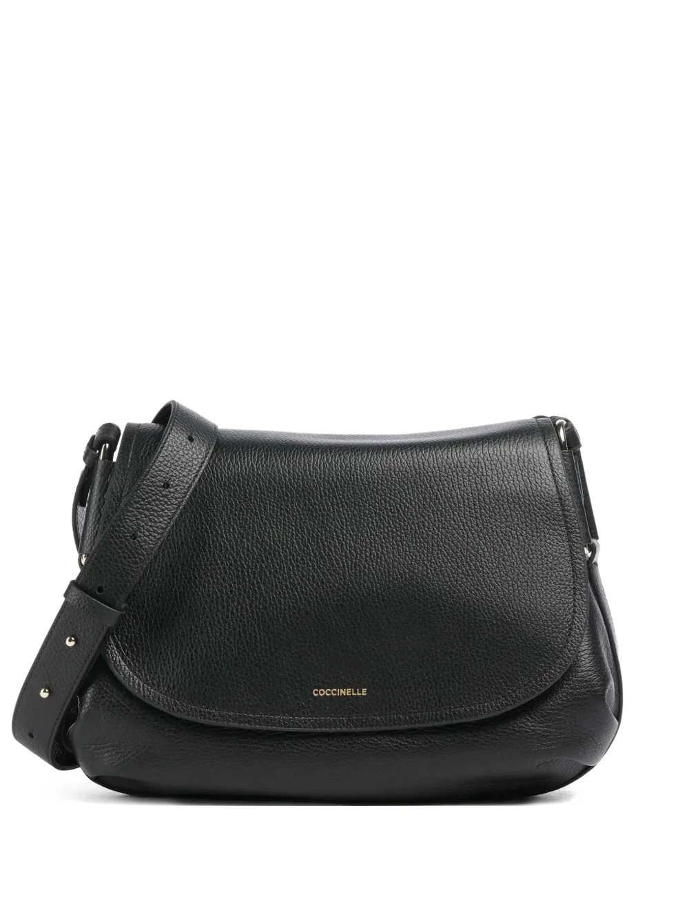 Coccinelle Rebekka crossbodytas van bewerkt leer Zwart