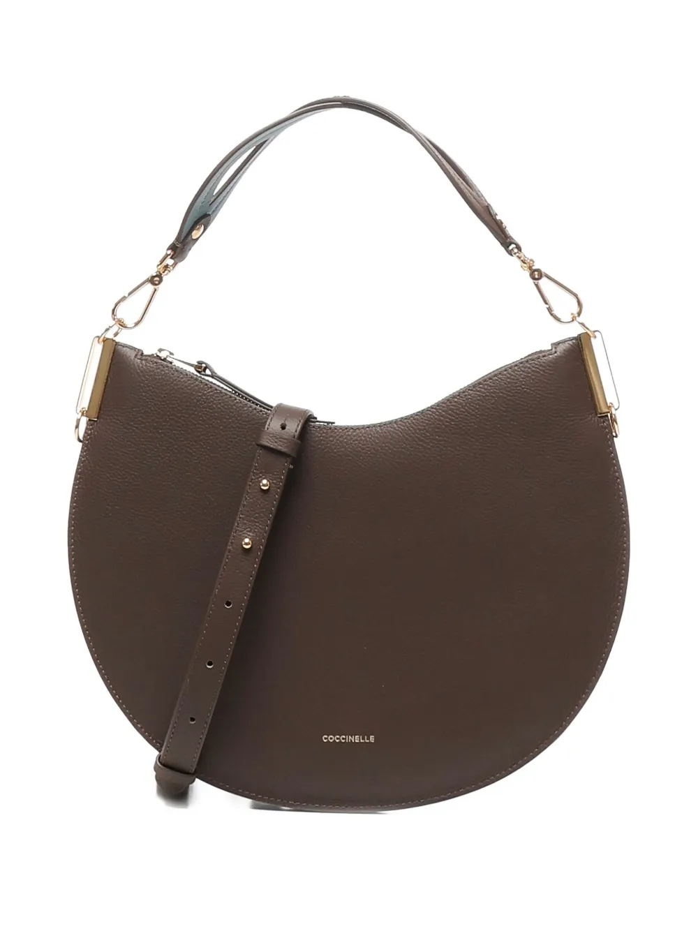 Coccinelle Halvemaanvormige tas met rits Bruin