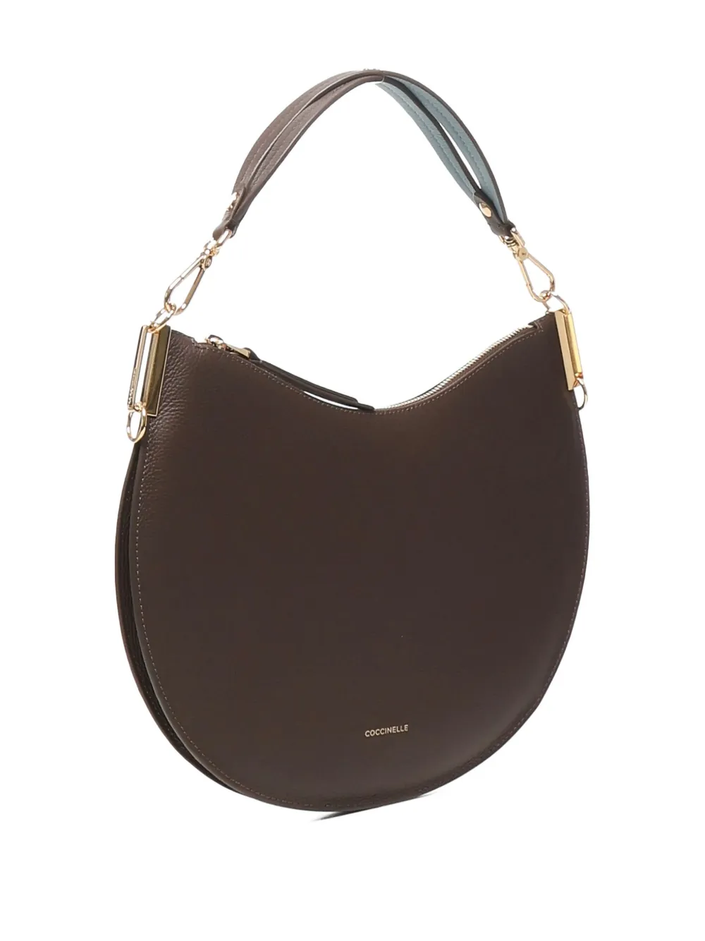 Coccinelle Halvemaanvormige tas met rits Bruin