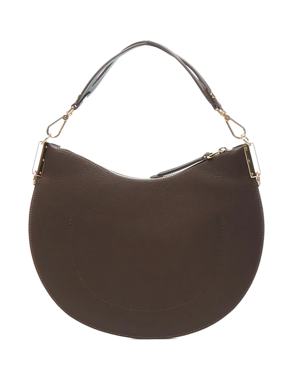 Coccinelle Halvemaanvormige tas met rits Bruin