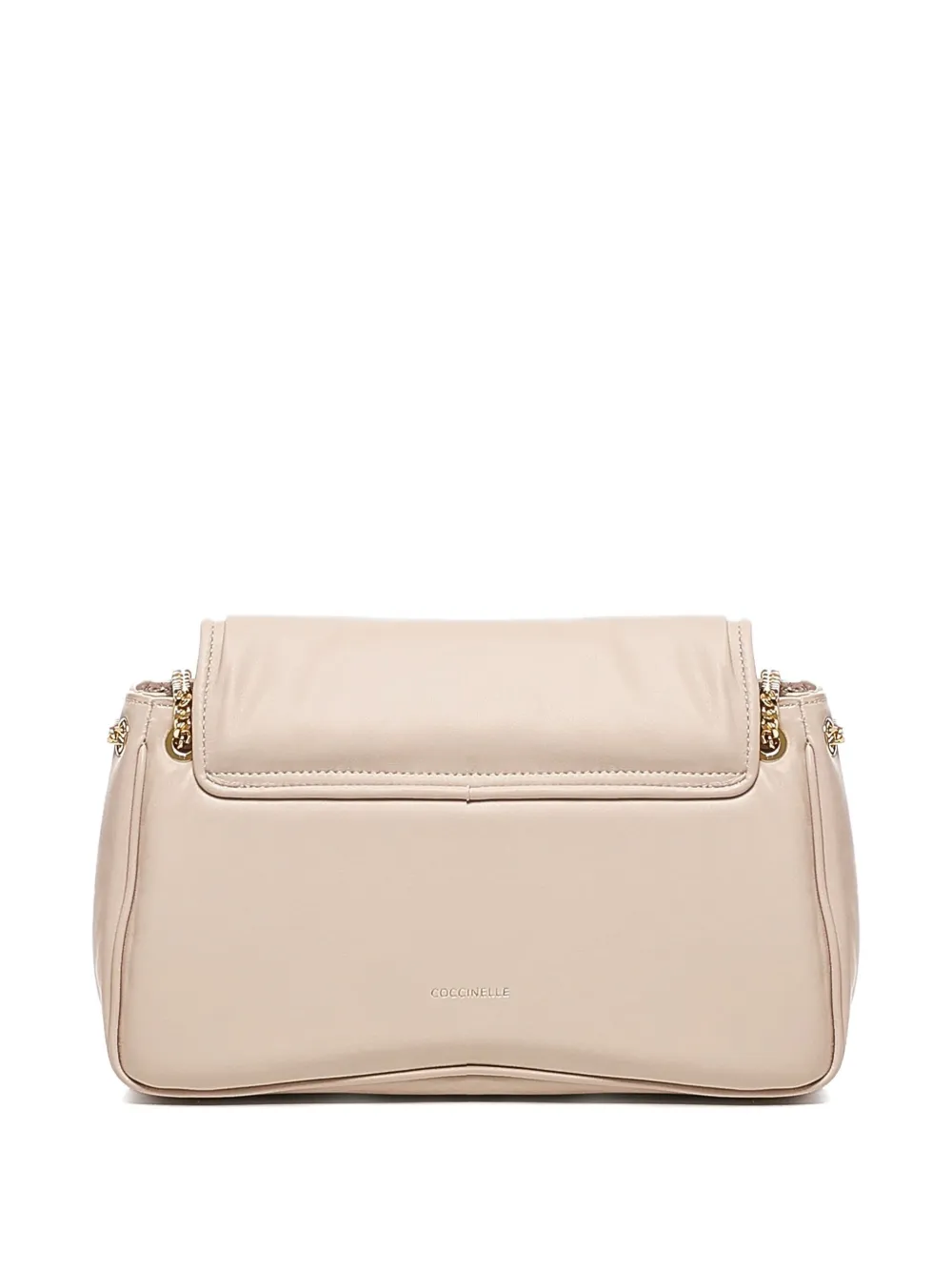 Coccinelle quilted chain shoulder bag Beige
