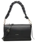 Coccinelle braided-handle leather shoulder bag - Black