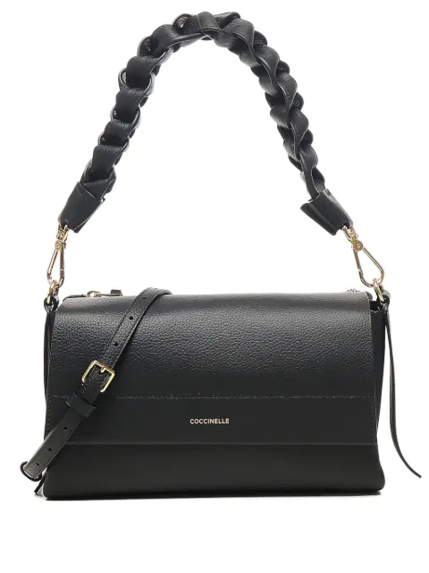 Coccinelle braided-handle leather shoulder bag