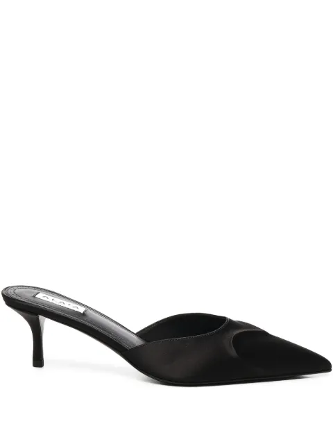 Alaïa атласные мюли с вырезами