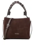 Coccinelle braided-handle suede shoulder bag - Brown
