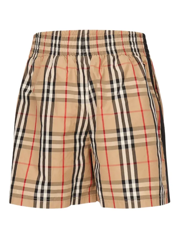 Burberry Check Cotton Shorts | Neutrals | FARFETCH
