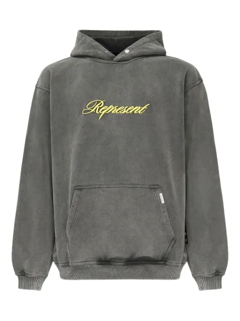Represent embroidered cotton hoodie