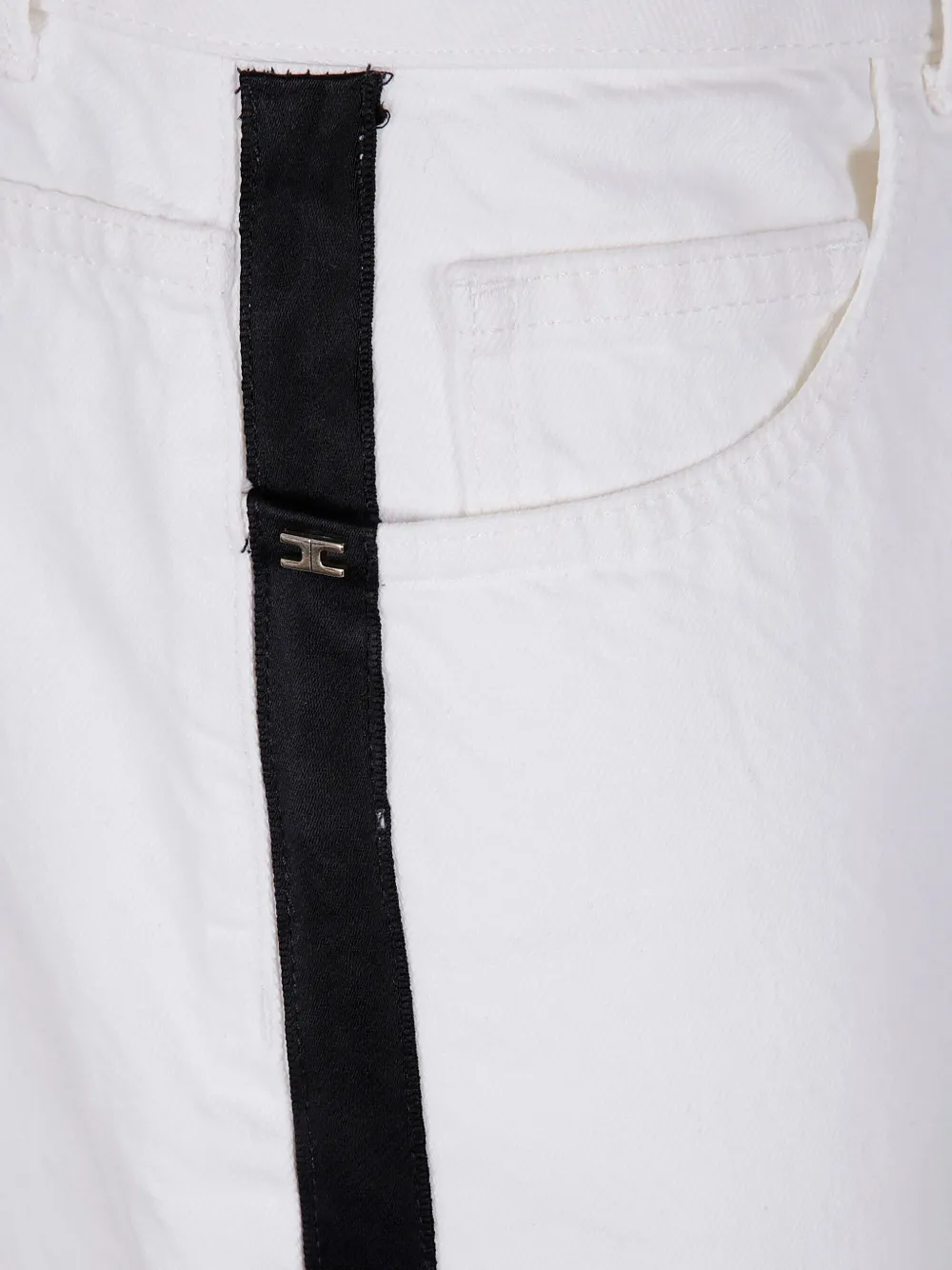 Elisabetta Franchi side-stripe jeans Wit