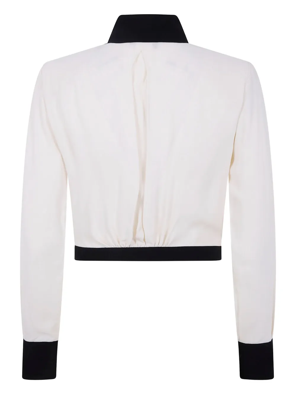 Elisabetta Franchi contrast-panel collared shirt Wit