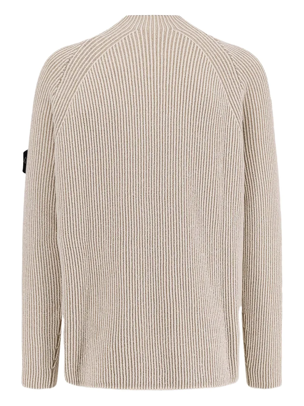 Stone Island ribbed mock-neck sweater - Beige