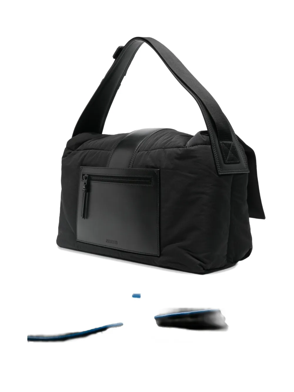 Jacquemus Leather-trimmed Tote Bag In Black