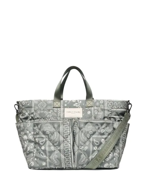 Tiba + Marl bandana-print quilted changing bag