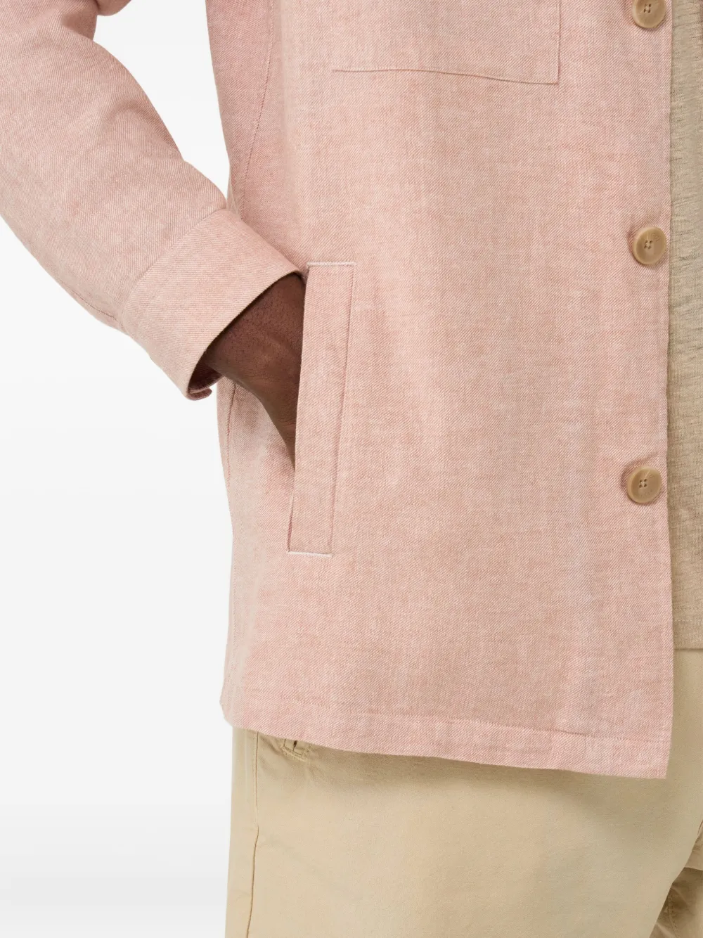Boggi Milano Link shirtjack met borstzakken Roze
