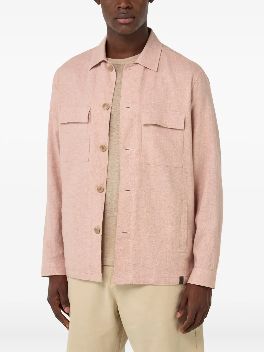 Boggi Milano Link shirtjack met borstzakken Roze