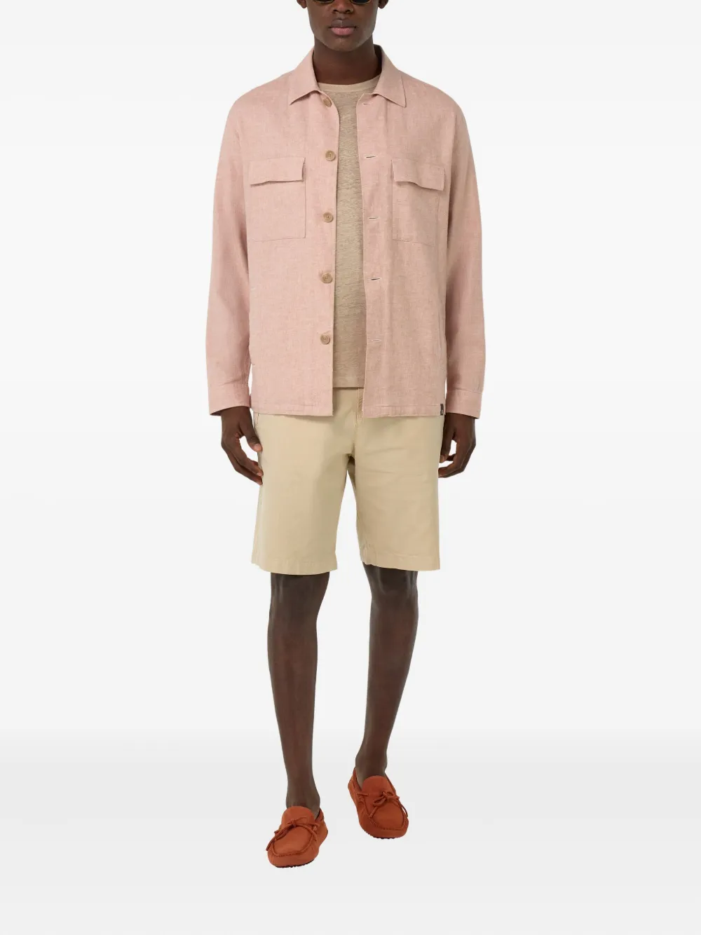 Boggi Milano Link shirtjack met borstzakken Roze