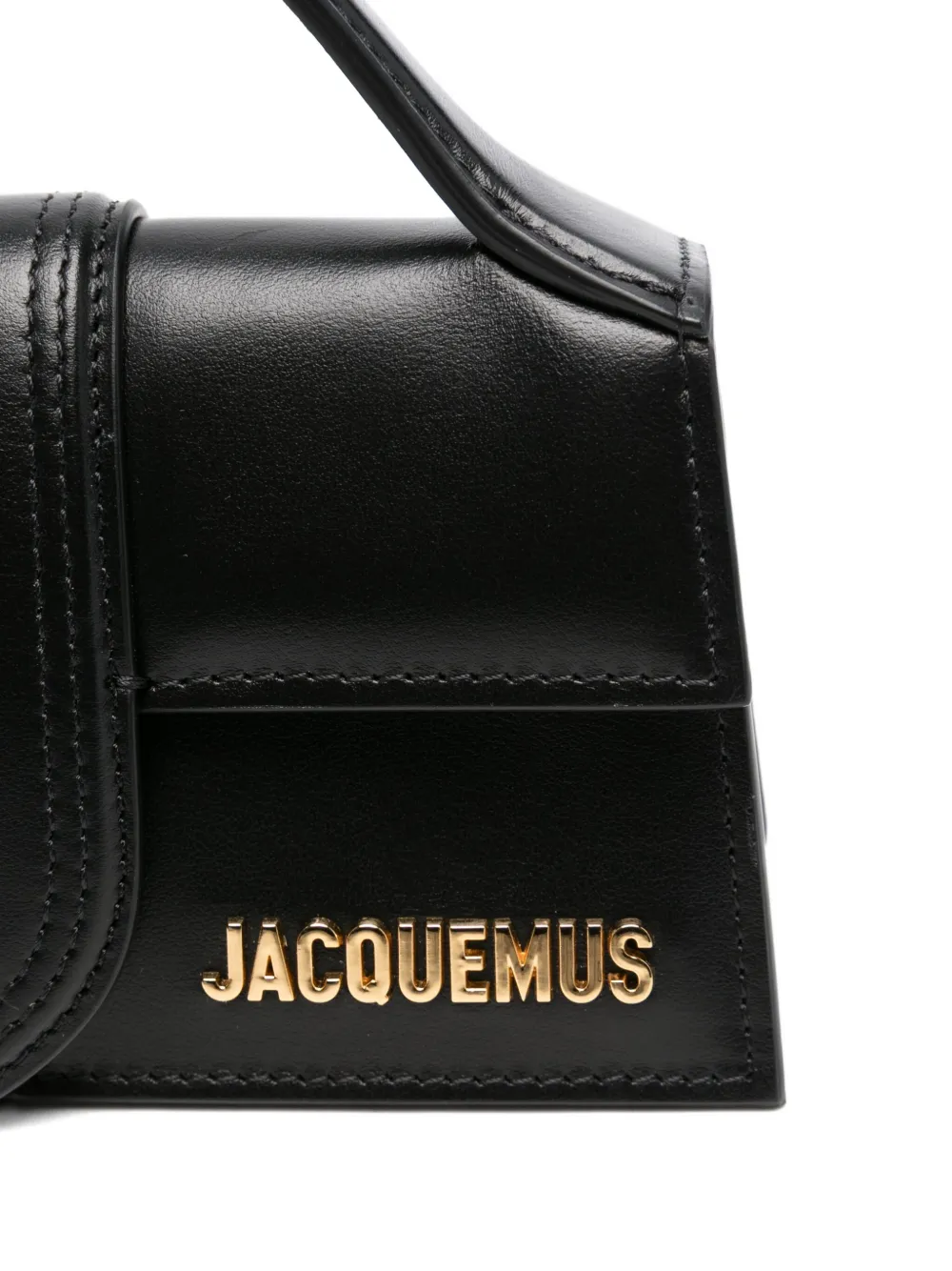 Jacquemus Leren shopper Zwart