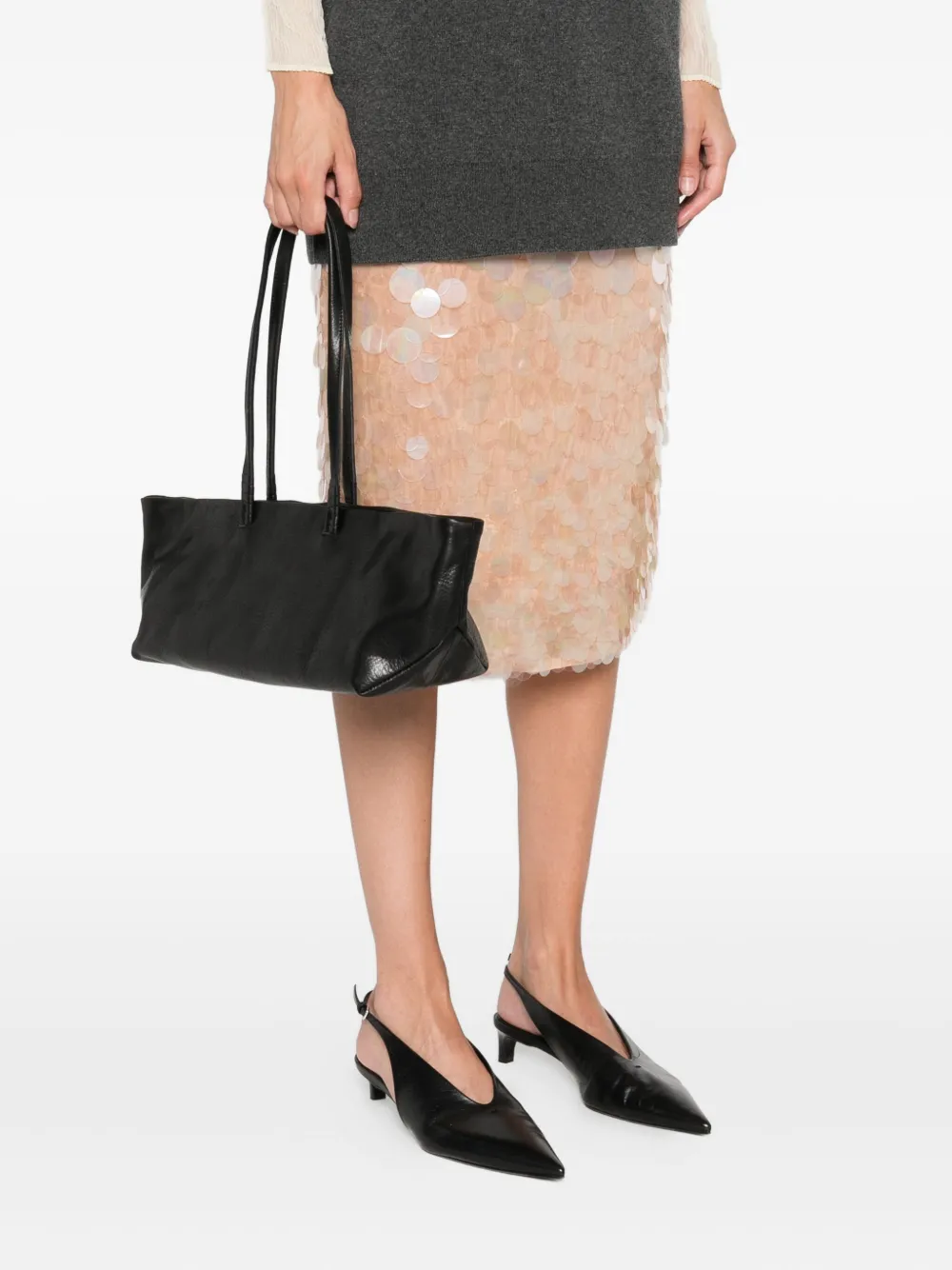 Cornelian Taurus By Daisuke Iwanaga X Ogata Paris Medium Leather Tote Bag In Black