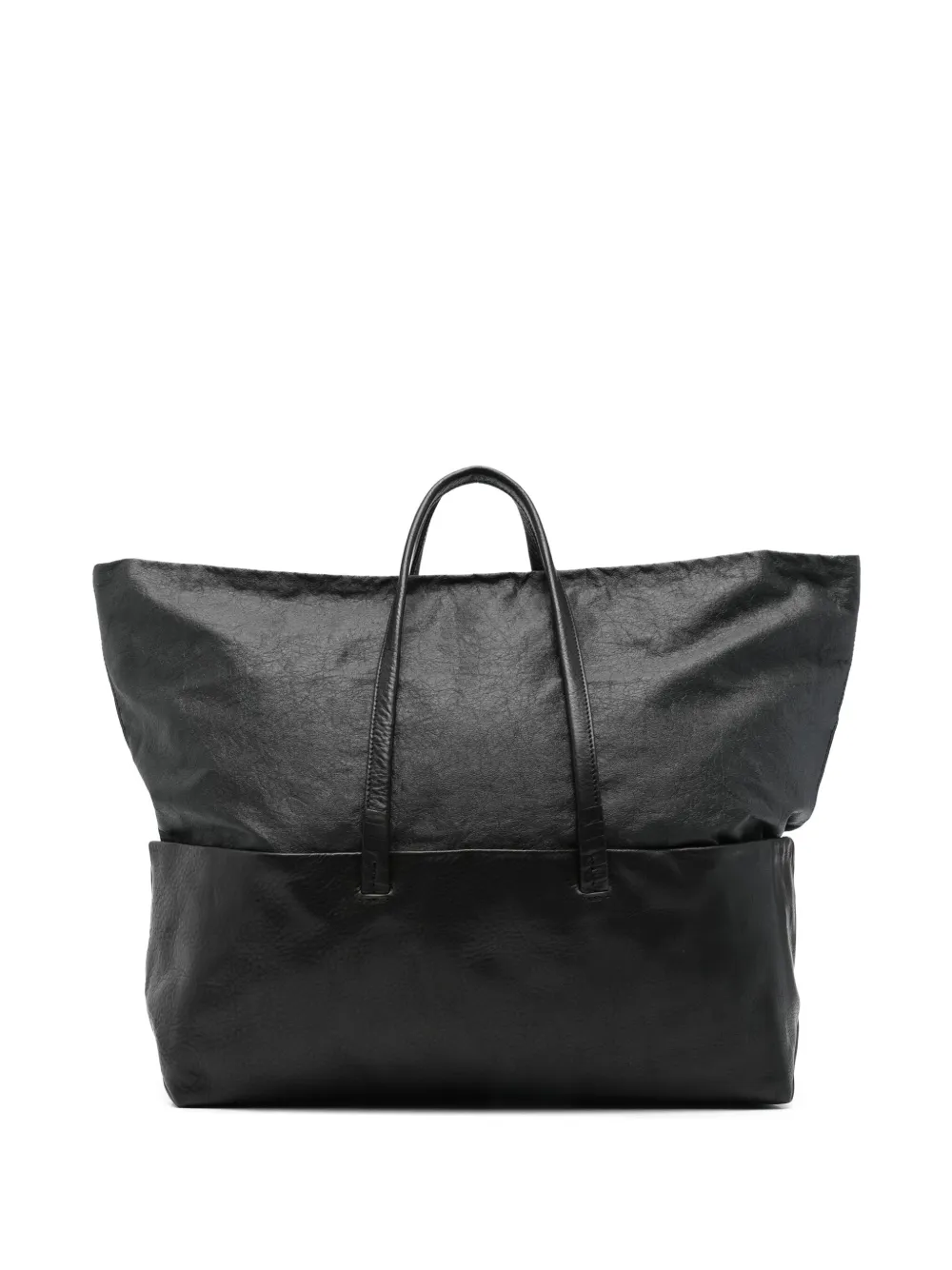 Cornelian Taurus By Daisuke Iwanaga X Ogata Paris Medium Leather Tote Bag In Black