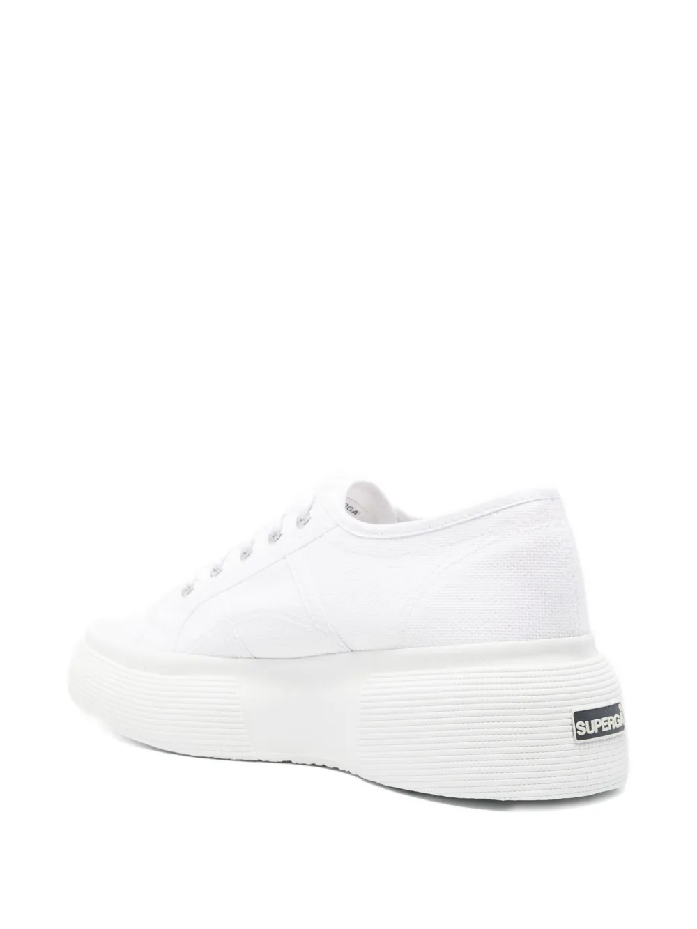 Superga platform lace-up trainers White