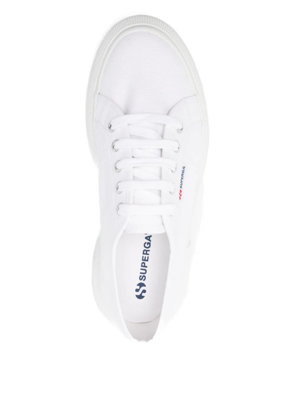 Superga platform lace-up trainers White