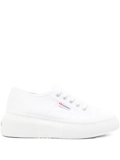 Superga platform lace-up trainers