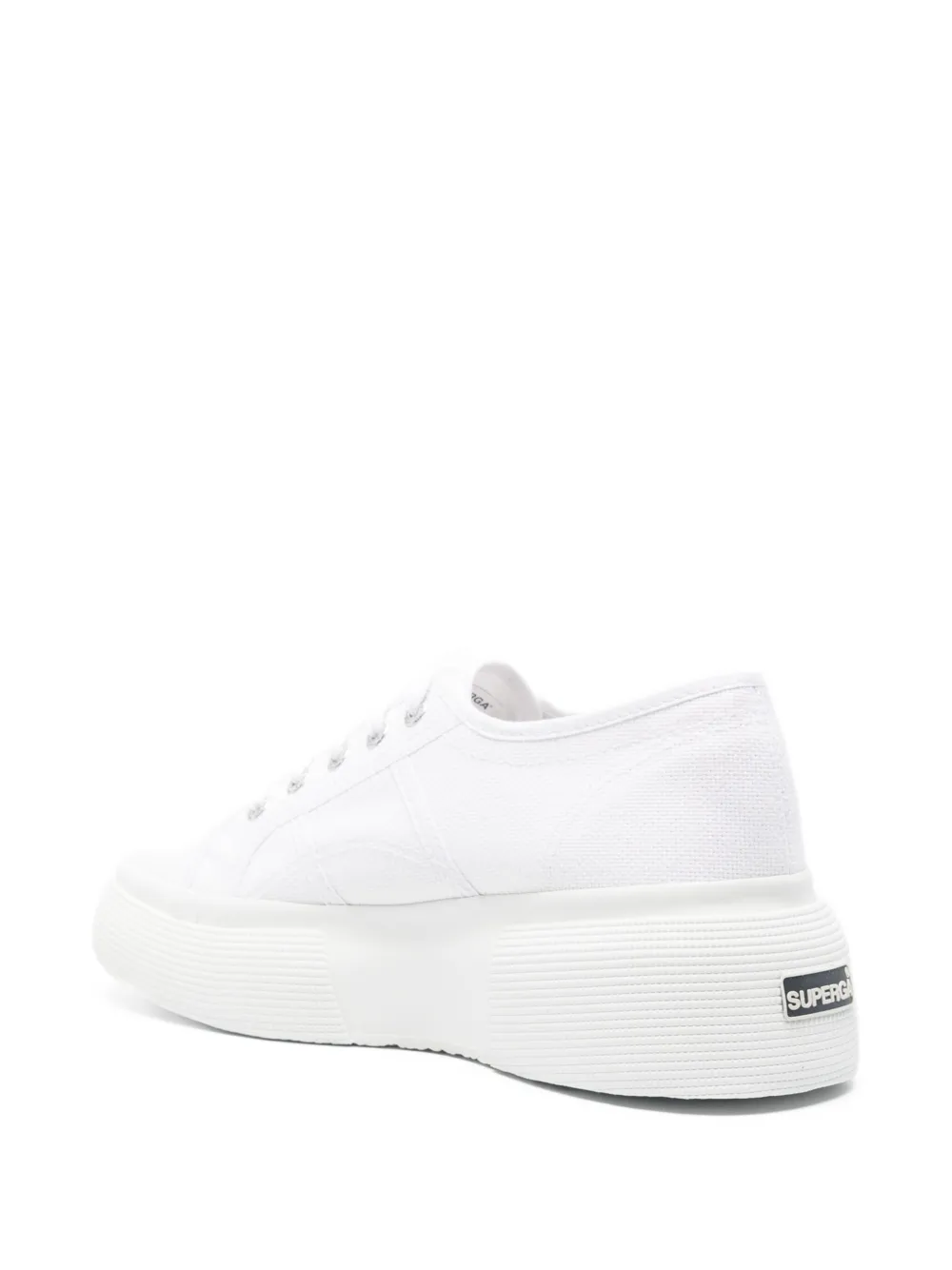 Superga platform lace-up trainers White