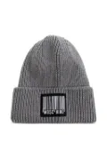 Moschino barcode-patch beanie hat - Grey