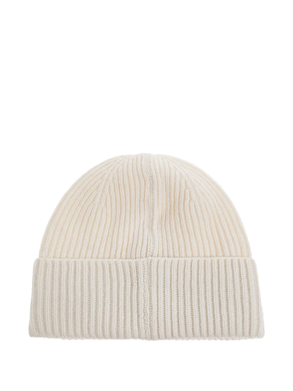 Moschino Logo-detail Ribbed Beanie In Neutral