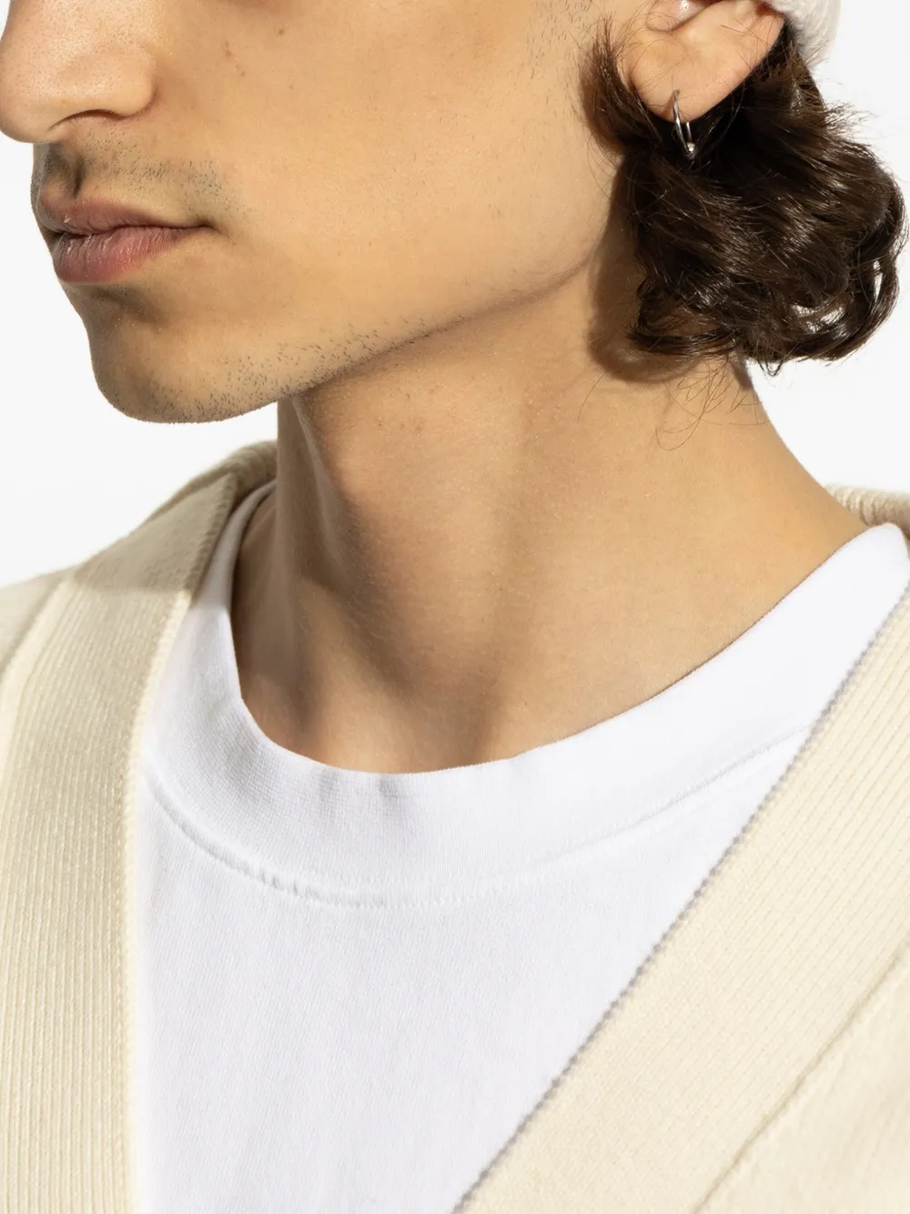 Moschino Logo-detail Ribbed Beanie In Neutral