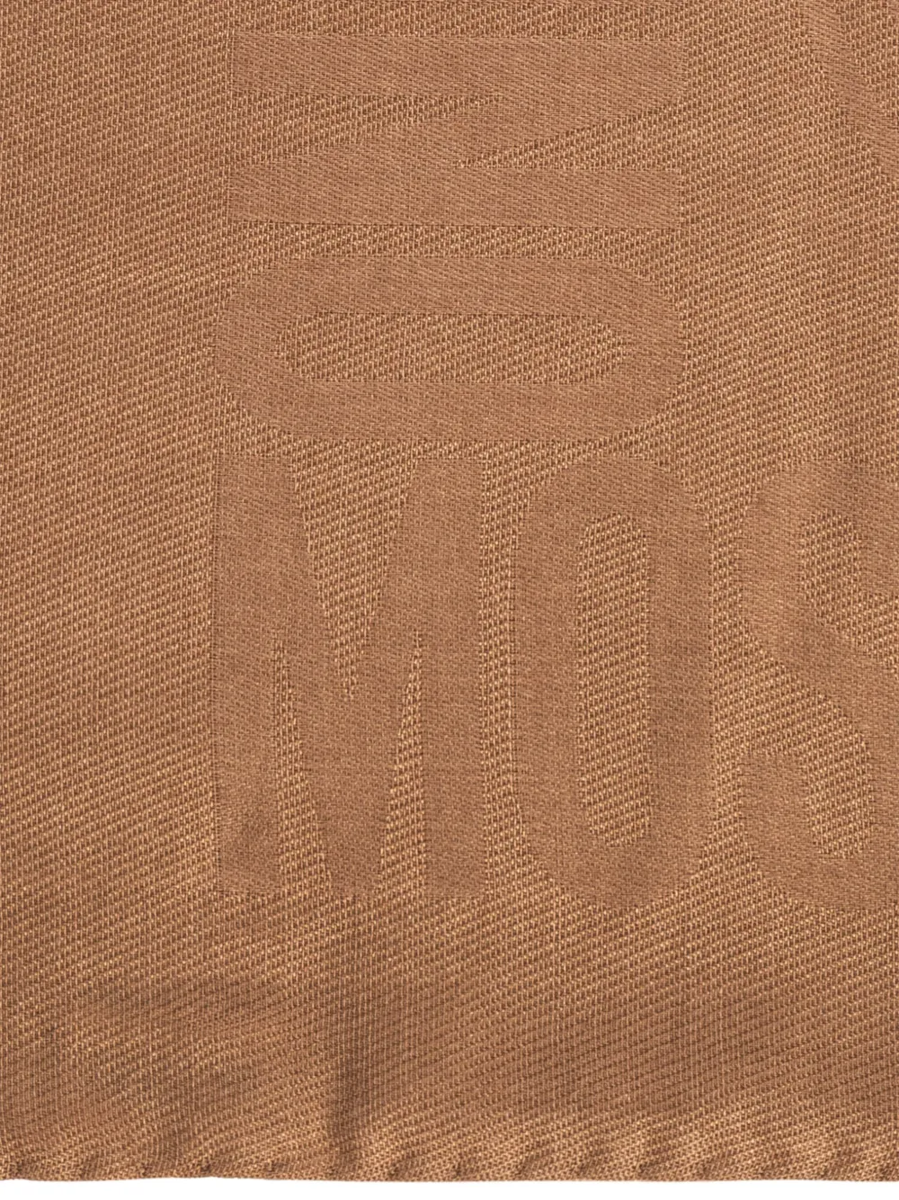 Moschino Sjaal met logo-reliëf en franje Bruin